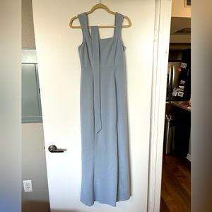 Steel blue stretch Paris Gown Show Me Your MuMu bridesmaid dress